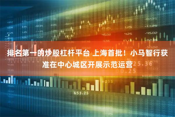 排名第一的炒股杠杆平台 上海首批！小马智行获准在中心城区开展示范运营