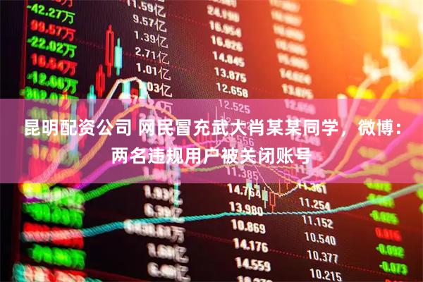 昆明配资公司 网民冒充武大肖某某同学，微博：两名违规用户被关闭账号