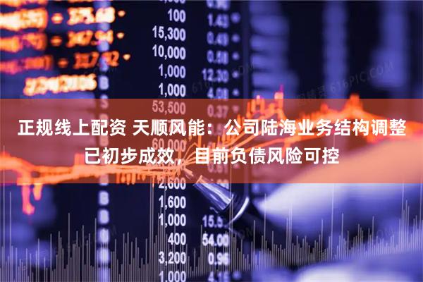 正规线上配资 天顺风能：公司陆海业务结构调整已初步成效，目前负债风险可控
